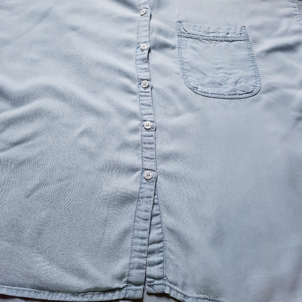 Thread & Supply L Chambray Slouchy Button Down Top - image 3